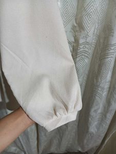 Casual Beige Oversized Shirt &amp; Tank Top Set