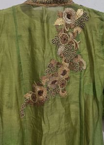 Embroidered Green gown set🦚