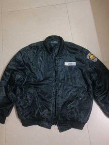 Classic Bomber Jacket with Patches