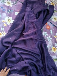 Purple fancy Saree with blouse