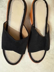 Stylish Black Slip-On Sandals