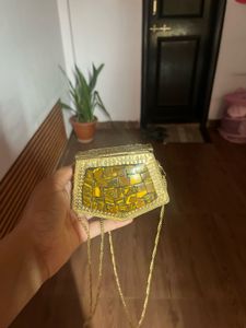 Vintage Ethnic Metal Clutch Bag