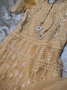 Elegant Yellow Anarkali Gown