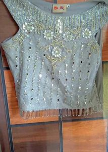 Embellished Ethnic Blouse and lehenga
