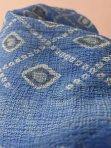 Blue Bandhani Saree + Free gift