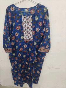 Beautiful Blue Floral Print Kurta
