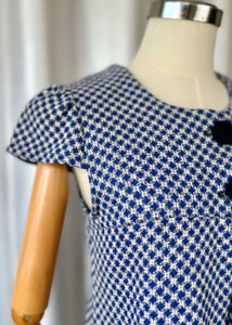 Cute Checked Knit Mini Dress