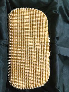 Stunning Gold Rhinestone Clutch.