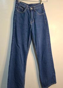 Blue Wide Leg Jeans