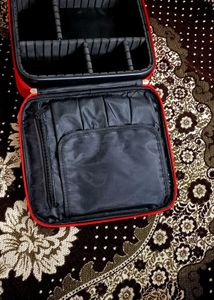 Red Floral Cosmetic Bag