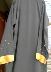 Black Abaya with Gold Trim
