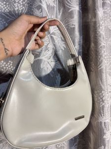 Cream Hobo Shoulder Bag