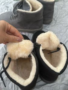 combo of 2 Winter Boots - Grey &amp; Black Pair