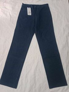 Stylish Blue Denim Straight Leg Pants