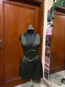 Olive Green Mini Dress