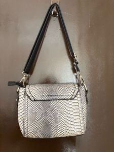 Snakeskin Print Shoulder Bag