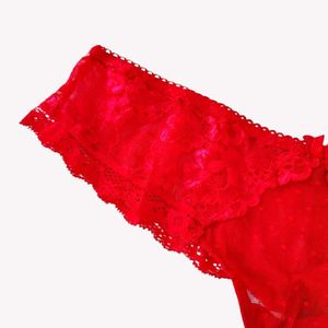 Lace Trim Thong Panty