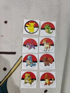 Pokemon Stickers Set round peel off