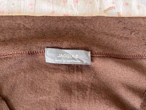 Brown Wrap Long Sleeve Top