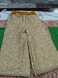 Elegant Blue Kurta Set with Embellished Pants
