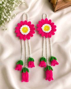 Handmade Floral Tassel Danglers