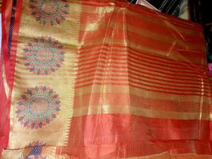 Elegant Peach Silk Saree