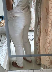 Stylish White Denim Jeans