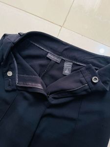 Black Pintuck Detail Trousers