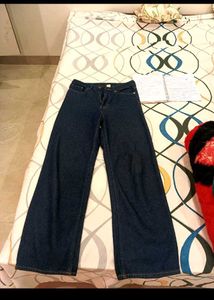 Dark Wash High Waisted Wide Leg Jeans