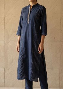 Elegant Navy Blue Kurta Set