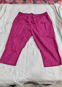Cute Cotton Pink Heart Print Pajama Pants