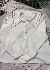 White Shirt for Women with Stylish Collar