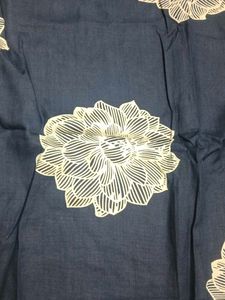 Stylish Navy Blue Floral Print Kurta