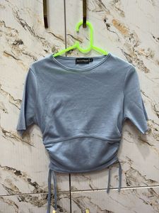 Chic Ribbed Ruched Crop Top