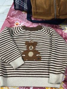 Cute Bear Striped Sweater