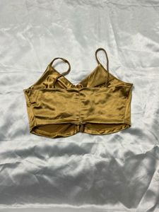 Imported Golden Ruched Cami Top😍