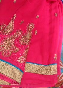 ✨💖Elegant Pink saree with blouse ✨💞