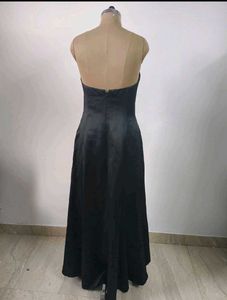 Elegant Satin Black Dress