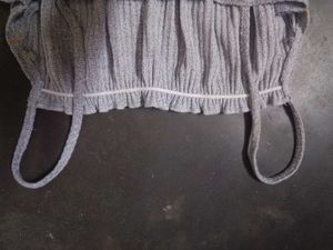 Grey Smocked Cami Top