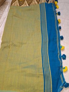 Beautiful Linen Cotton Handloom Saree