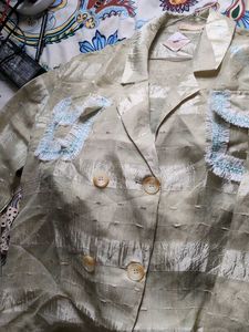 Stylish Beige Double-Breasted Blazer