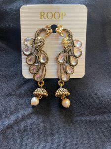 Peacock Jhumka Earrings