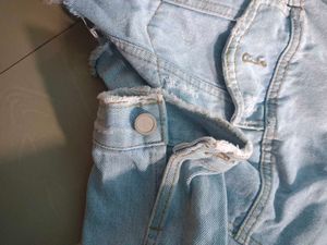 Distressed Denim Cropped Jacket
