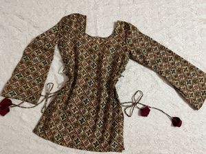 Desi side corset short Kurti