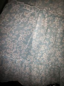 Chinese Light Blue Floral Tiered Dress