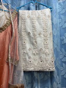 Peach Kurta Set with Dupatta