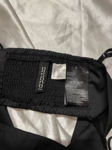 Black Scarf Crop Top