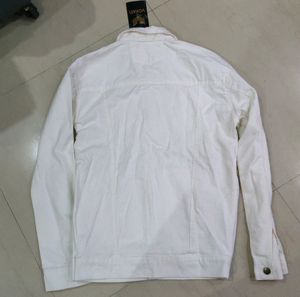 G1 Men's White Denim Jacket S Size