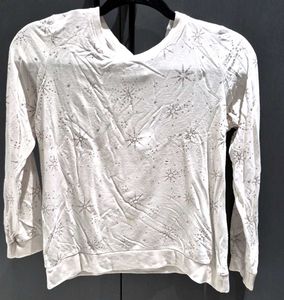 Cozy Snowflake Print Long Sleeve Shirt