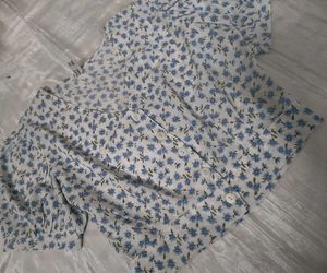 Cute Blue Floral Print Crop Top